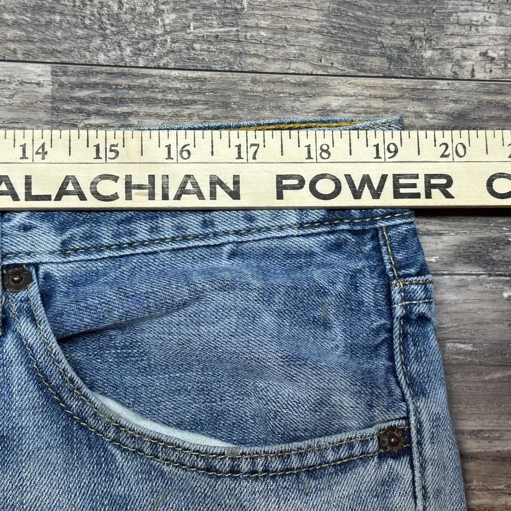 Levi’s 527 Bootcut Jeans Distressed Workwear Denim 38x30
